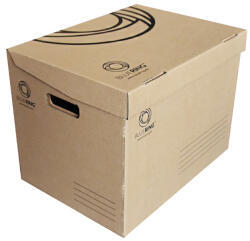 BLUERING Archiváló konténer karton doboz fedeles 42x31x32cm, felfelé nyíló tetővel (kívül záródó) Bluering® barna (10086127) - officefirst