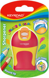 Keyroad Hegyező 2 lyukú tartályos, fedeles, ceruzahegy gömbölyítő Keyroad Colour Special vegyes színek (KR971524) - veryjet