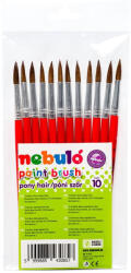 Nebulo Ecset 10-es festett nyéllel 12 db/csomag, Nebulo (HE-1-10-F) - veryjet