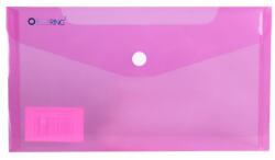 BLUERING Irattartó tasak DL 'csekk' patentos PP Bluering® transzparens piros - veryjet
