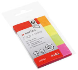 A-series Jelölőcímke 20x50mm 4x40lap papír A-series brilliant sárga, pink, zöld, narancssárga (AS0895) - officefirst