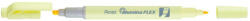 Pentel Szövegkiemelő kétvégű 1/3, 5mm, vágott és kúphegyű, Pentel pasztell sárga (SLW11P-GE) - officefirst