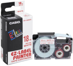 Casio Feliratozógép szalag XR-18WER1 18mmx8m Casio piros/fehér (XR18WER1) - veryjet