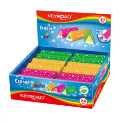 Keyroad Radír, PVC mentes 24 db/display Keyroad Roo Fix vegyes színek (KR971814) - veryjet