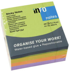 Info Notes Jegyzettömb öntapadó, 75x75mm, 400lap, Info Notes spring (5654-75) - officefirst