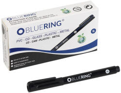 BLUERING Rostirón, tűfilc alkoholos 0, 4mm, OHP Bluering® S fekete (BR895400) - officefirst