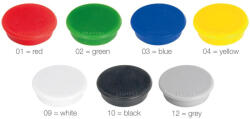 Franken Mágnes 24mm, 10 db/csomag, Franken vegyes színek (HM20 99) - officefirst