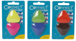 Connect Radír Connect háromszögletű, 2 db-os szett, bliszteres (C-105843) - officefirst