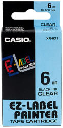 Casio Feliratozógép szalag XR-6X1 6mmx8m Casio víztiszta/fekete (XR6X1) - veryjet