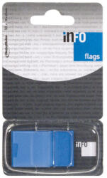 Info Notes Jelölőcímke 25x43mm, 50lap, műanyag, Info Notes Info Flags kék (7728-36) - veryjet