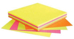 Info Notes Jegyzettömb öntapadó, 75x75mm, 100lap, Info Notes, brilliant mix, sárga, zöld, pink, narancs (5654-39-PK1-B) - officefirst