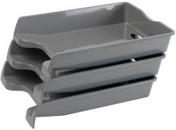 BLUERING Irattálca műanyag 355, 355x255x60mm, Bluering®, szürke (3838841) - veryjet