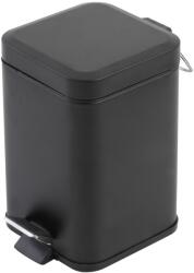 Feridras Cos de gunoi patrat, 3L, cu pedala si capac, negru (151060) Cos de gunoi