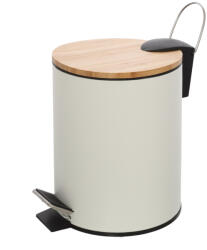  Cos de gunoi Haiti, alb, 3L, cu pedala si capac (115010) Cos de gunoi