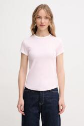 Tommy Hilfiger pamut póló női, rózsaszín, WW0WW44581 - rózsaszín L