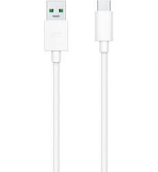  USB töltő- és adatkábel, USB Type-C, 100 cm, 65W, gyorstöltés, Realme, fehér, gyári - csontosteam