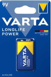 VARTA Elem 9V 6LR61 Longlife Power 1 db/csomag, Varta (4922121411) - veryjet