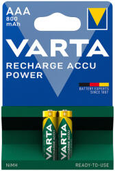 VARTA Elem tölthető akku AAA mikro 800 mAH Power 2 db/csomag, Varta (56703101402) - iroda-ellatas