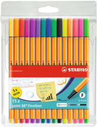 STABILO Tűfilc 0, 4mm 10+5 db-os STABILO POINT 8815 (34782)
