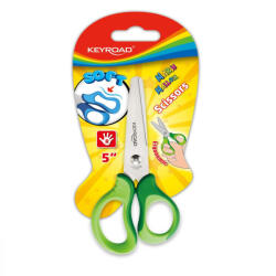Keyroad Olló 13 cm tompa fejű Keyroad Soft Grip vegyes színek (KR971505) - iroda-ellatas