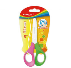 Keyroad Olló 13 cm tompa fejű Keyroad Start zöld rózsaszín (KR971833) - iroda-ellatas