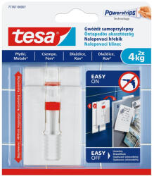 tesa Akasztószög öntapadós, állítható sima felületekhez 4 kg teherbírás 2 darab/bliszter Tesa Powerstrips (77767-00007-00) - officefirst