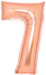 Rose Gold 7-es szám fólia lufi 66 cm (DPA9913222)