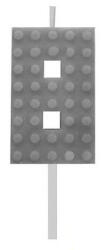 Építőkocka 8-as Grey Blocks tortagyertya, számgyertya (MLG132793B) - csinimini