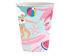  Nyár Surfing papír pohár 6 db-os 250 ml (MLG165531)