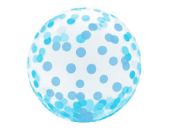 Blue Dots Aqua gömb fólia lufi 46 cm (MLG129724) - csinimini