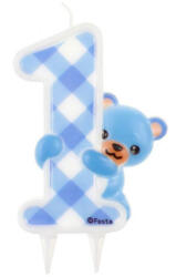  Első születésnap Blue Teddy tortagyertya (MLG113945) - csinimini