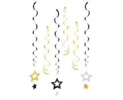  Csillag Glitter Stars szalag dekoráció 6 db-os szett (MLG169225)