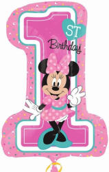 Disney Minnie Pink Első születésnap fólia lufi 71 cm (DPA3435201) - csinimini