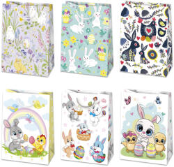  Húsvét Bunnies papír ajándéktasak, ajándékzacskó 23x32x11 cm (PKK058170)