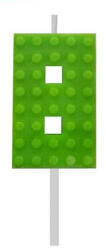 Építőkocka 8-as Green Blocks tortagyertya, számgyertya (MLG132793D)