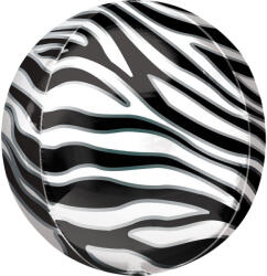  Zebra mintás Gömb fólia lufi 40 cm (DPA4210701)
