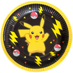 Pokémon Thunder papírtányér 8 db-os 18 cm (DPA991710566) - csinimini