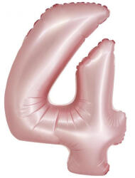 Rózsaszín 4-es Light Pink Mat szám fólia lufi 76 cm (MLG159097) - csinimini