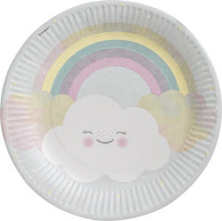 Szivárvány és Felhő Rainbow and Cloud papírtányér 8 db-os 23 cm (DPA990429966)