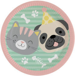 Háziállatok Hello Pets papírtányér 8 db-os 23 cm (DPA990654166) - csinimini