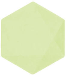 Zöld Vert Decor hatszögletű lapostányér 6 db-os 15, 8 cm (DPA9918246)