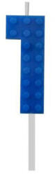  Építőkocka 1-es Blue Blocks tortagyertya, számgyertya (MLG132632C)