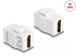 Delock Keystone modul, HDMI-csatlakozóhüvely > HDMI-csatlakozóhüvely (fehér) (DL87876) (DL87876)