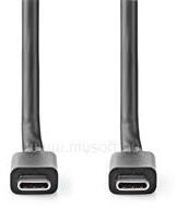 Nedis CCGL64020BK10 USB C - USB C (USB-C) kábel, USB 3.2 Gen 2, 100W, hossz 1m (CCGL64020BK10) (CCGL64020BK10)