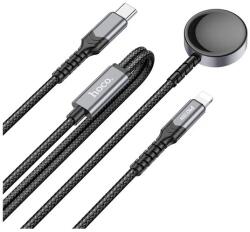 hoco. CW54 BLACK 1, 2m Type-C - Lightning/Apple Watch 20W PD fekete töltőkábel (CW54 BLACK)