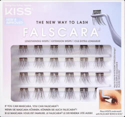 KISS Falscara Wisp mănunchiuri de gene individuale autoadezive Lengthening Wisps 24 buc
