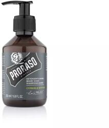 Proraso Cypress & Vetyver Beard Wash șampon de barbă cu miros de chiparos și vetiver 200 ml pentru bărbați