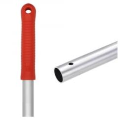 Felmosónyél alumínium (eloxált) 140 cm pattintós piros markolat (AE140R)