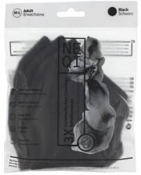 NEQI Adult Community Face Coverings M-L Black szájmaszk 3 db