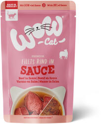 WOW Cat 8x85g WOW Macska szószban nedves macskaeledel - Marha